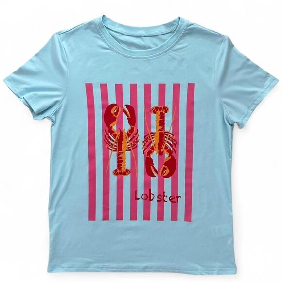 Source Unknown Tops - Blue Graphic Tee Women’s Small